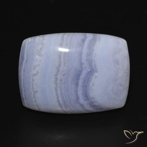 19.25ct Natural Violeta Azul Calcedônia, Almofada, Opaco