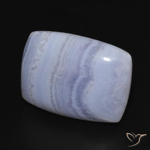 Calcedônia Violeta Azul Natural 19.25ct, Almofada, Opaco