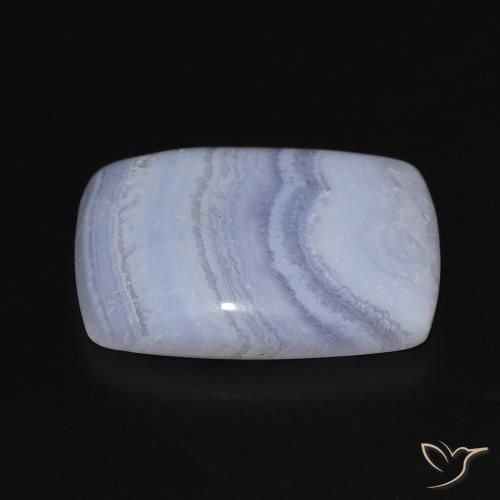 Calcedônia Violeta Azul Natural 19.25ct, Almofada, Opaco