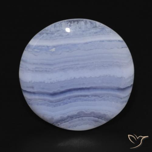 18.92ct Natural Azul arroxeado Calcedônia, Redondo, Opaco