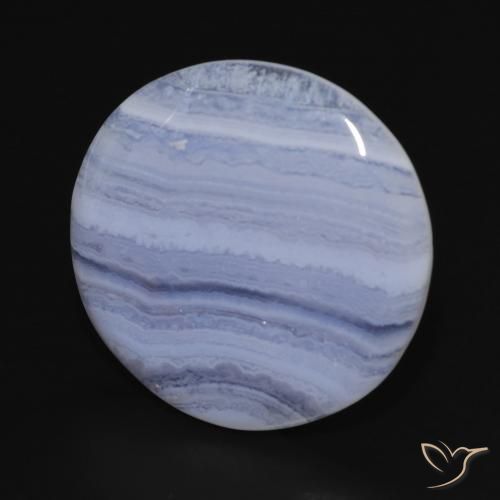 Calcedônia Azul arroxeado Natural 18.92ct, Redondo, Opaco