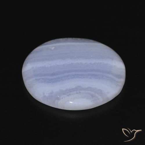 Calcedônia Azul arroxeado Natural 18.92ct, Redondo, Opaco