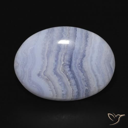 13.27ct Natural Azul púrpura claro Calcedônia, oval, Opaco