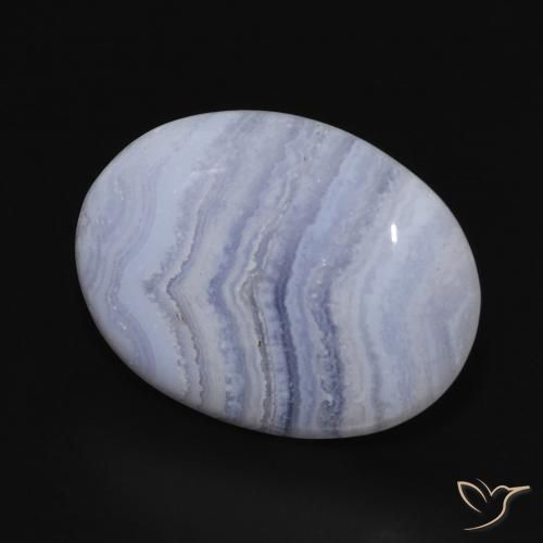Calcedônia Azul púrpura claro Natural 13.27ct, oval, Opaco