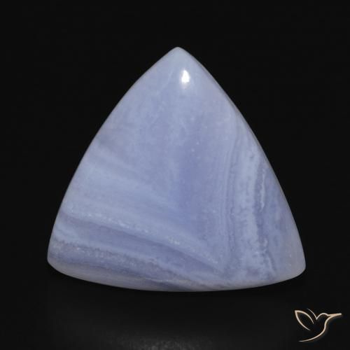 16.10ct Natural Azul púrpura claro Calcedônia, Trilhão, Opaco