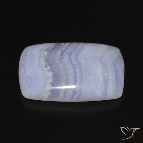 Calcedônia Violeta Azul Natural 19.70ct, Almofada, Opaco