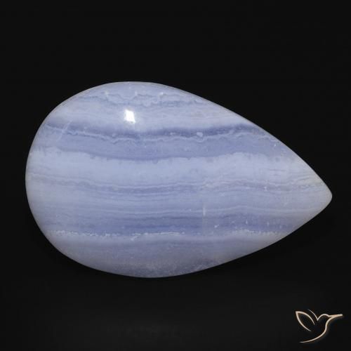 Calcedônia Violeta Azul Natural 16.29ct, Formato de pêra, Opaco
