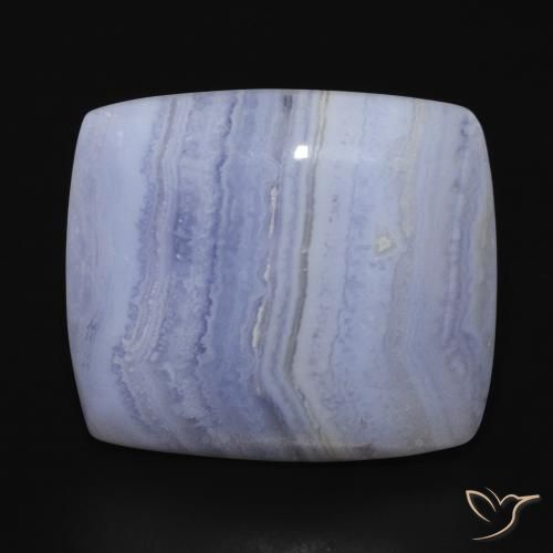 28.50ct Natural Azul claro Calcedônia, Almofada, Opaco