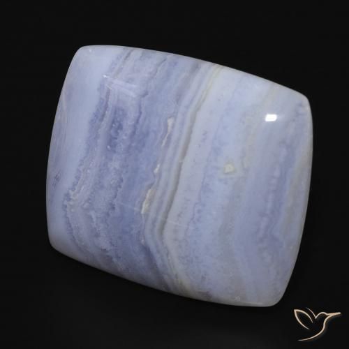 Calcedônia Azul claro Natural 28.50ct, Almofada, Opaco