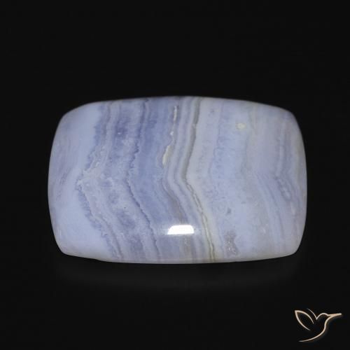 Calcedônia Azul claro Natural 28.50ct, Almofada, Opaco