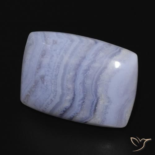 Calcedônia Azul claro Natural 17.67ct, Almofada, Opaco