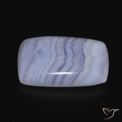 Calcedônia Azul claro Natural 17.67ct, Almofada, Opaco