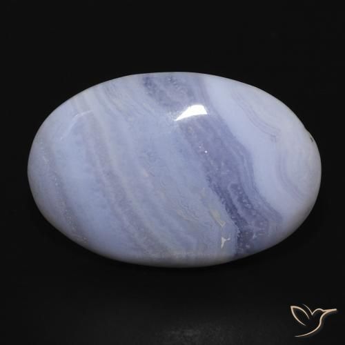 21.17ct Natural Violeta Azul Calcedônia, oval, Opaco