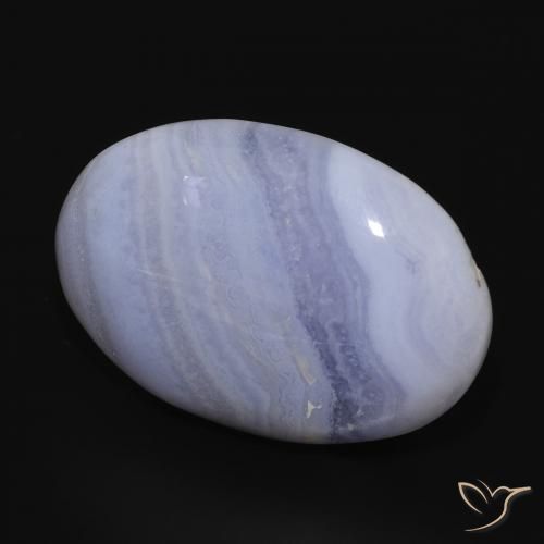 Calcedônia Violeta Azul Natural 21.17ct, oval, Opaco