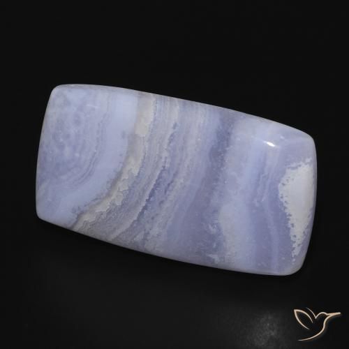 Calcedônia Azul claro Natural 18.89ct, Almofada, Opaco