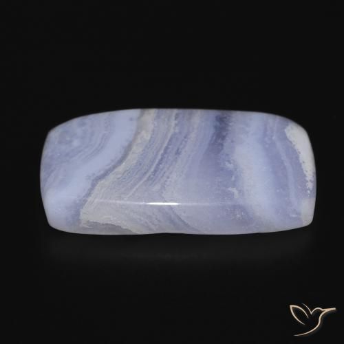 Calcedônia Azul claro Natural 18.89ct, Almofada, Opaco