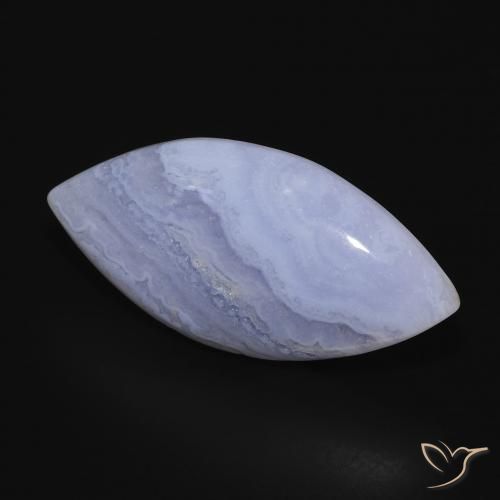 Calcedônia Violeta Azul Natural 20.64ct, Marquesa, Opaco