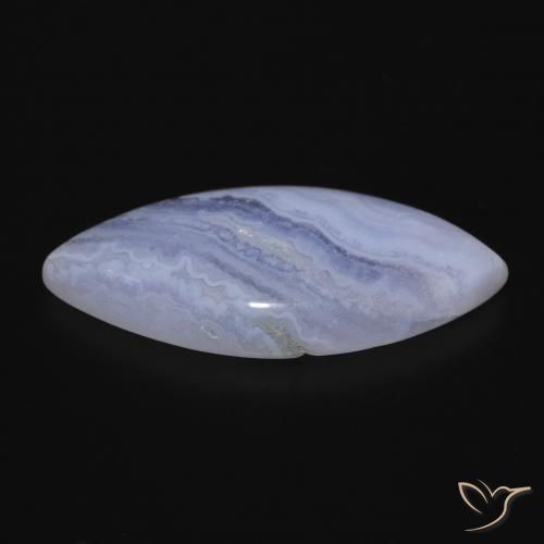 Calcedônia Violeta Azul Natural 20.64ct, Marquesa, Opaco