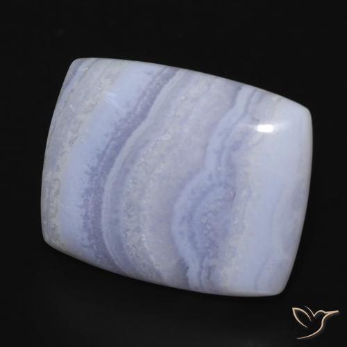 Calcedônia Azul claro Natural 18.03ct, Almofada, Opaco