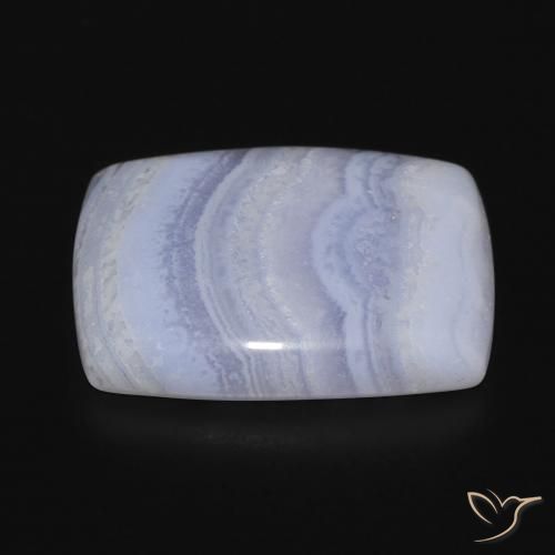 Calcedônia Azul claro Natural 18.03ct, Almofada, Opaco