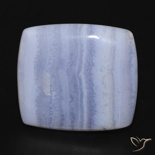 16.98ct Natural Violeta Azul Calcedônia, Almofada, Opaco