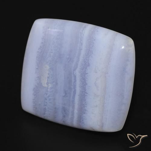 Calcedônia Violeta Azul Natural 16.98ct, Almofada, Opaco