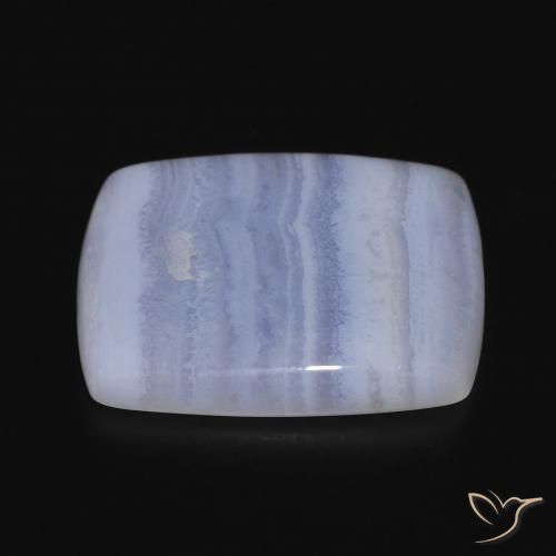 Calcedônia Violeta Azul Natural 16.98ct, Almofada, Opaco