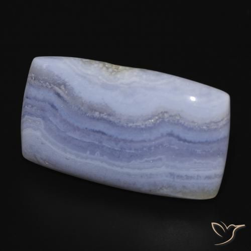 Calcedônia Azul púrpura claro Natural 29.21ct, Almofada, Opaco