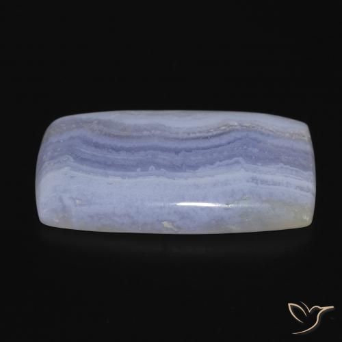 Calcedônia Azul púrpura claro Natural 29.21ct, Almofada, Opaco