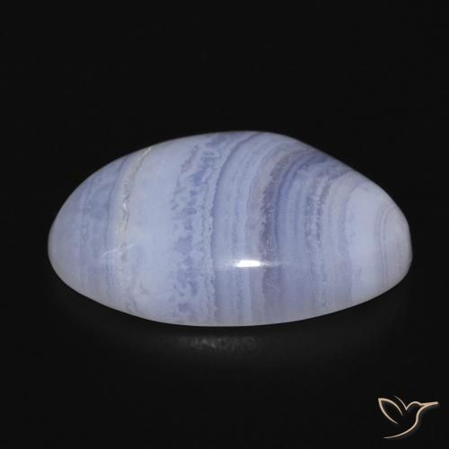 Calcedônia Azul claro Natural 13.45ct, Formato de pêra, Opaco