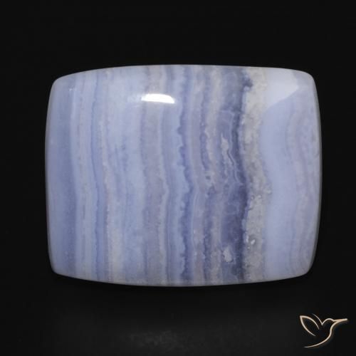 20.03ct Natural Azul púrpura claro Calcedônia, Almofada, Opaco