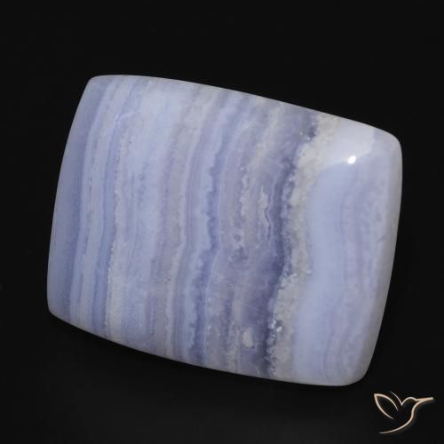Calcedônia Azul púrpura claro Natural 20.03ct, Almofada, Opaco