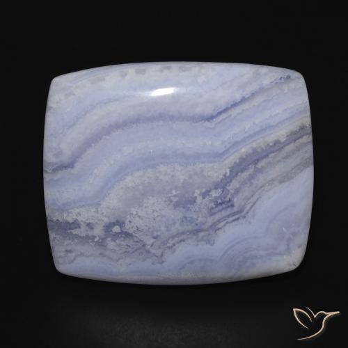 25.10ct Natural Violeta Azul Calcedônia, Almofada, Opaco