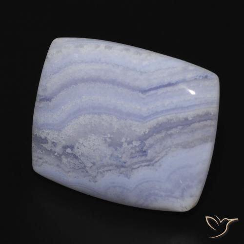 Calcedônia Violeta Azul Natural 25.10ct, Almofada, Opaco