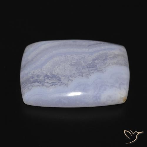 Calcedônia Violeta Azul Natural 25.10ct, Almofada, Opaco