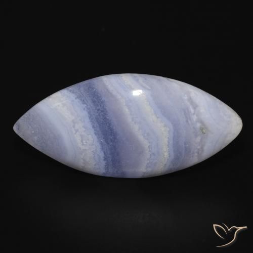 18.49ct Natural Azul claro Calcedônia, Marquesa, Opaco