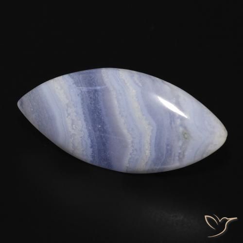 Calcedônia Azul claro Natural 18.49ct, Marquesa, Opaco