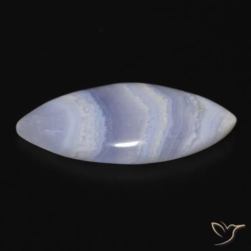 Calcedônia Azul claro Natural 18.49ct, Marquesa, Opaco