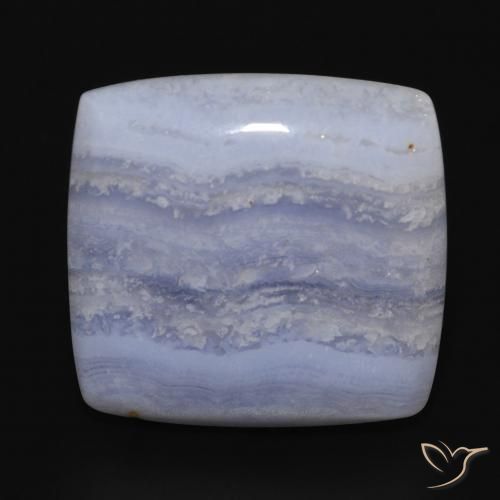 19.08ct Natural Azul claro Calcedônia, Almofada, Opaco