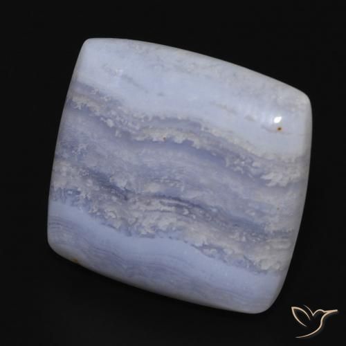Calcedônia Azul claro Natural 19.08ct, Almofada, Opaco