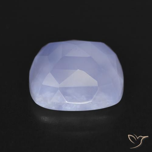 Calcedônia Azul arroxeado Natural 6.86ct, Almofada, Translúcido