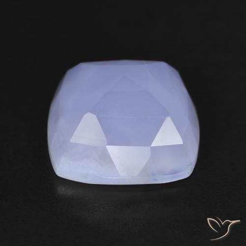 Calcedônia Azul arroxeado Natural 6.81ct, Almofada, Translúcido