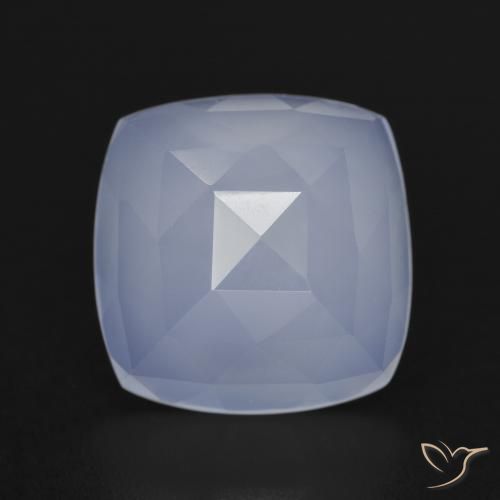 6.36ct Natural Azul púrpura claro Calcedônia, Almofada, Translúcido