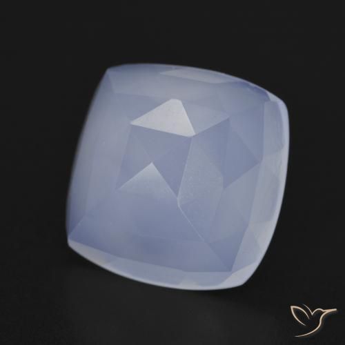 Calcedônia Azul púrpura claro Natural 6.36ct, Almofada, Translúcido