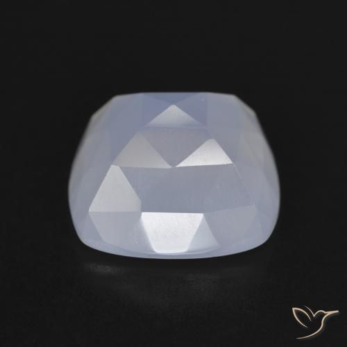 Calcedônia Azul púrpura claro Natural 6.36ct, Almofada, Translúcido
