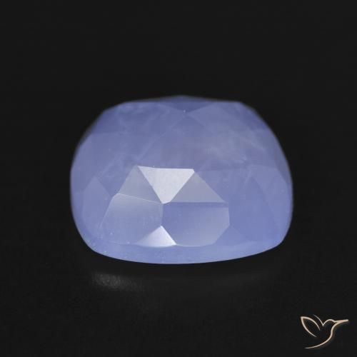 Calcedônia Azul arroxeado Natural 6.17ct, Almofada, Translúcido