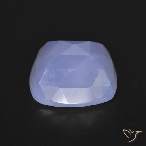 Calcedônia Azul arroxeado Natural 6.33ct, Almofada, Translúcido