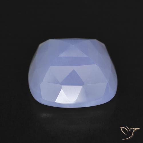 Calcedônia Azul arroxeado Natural 6.63ct, Almofada, Translúcido