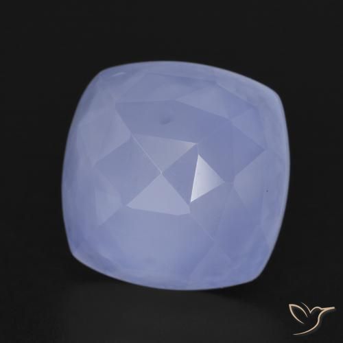 Calcedônia Azul arroxeado Natural 7.19ct, Almofada, Translúcido