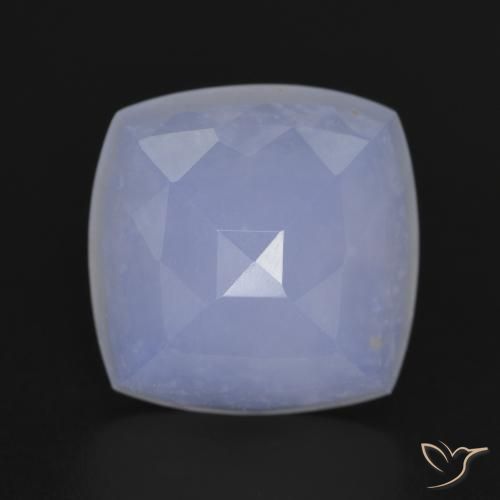 7.86ct Natural Azul arroxeado Calcedônia, Almofada, Translúcido